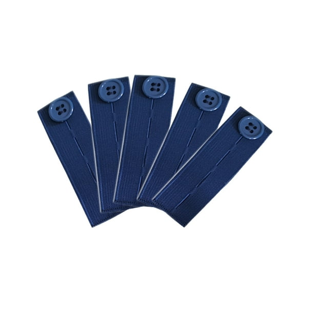 Yuarrent Banda para el vientre Pantalones de maternidad cómodos Extensor de cintura elástica con botones Agujeros Rectángulo Lavable azul profundo Tela de costura y artesanía azul profundo Yuarrent HA060142-02