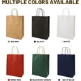 thumbnail image 7 of Gift Bags 8.25" x5.9 x3.15 100Pcs White Kraft Paper Bag with Handles for Small Business Christmas Bulk, Wedding, Party Favor, Shopping, Lunch, Halloween Trick-or-Treat Bags, 7 of 7