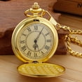 thumbnail image 4 of Reloj de Bolsillo Realpoo Cuarzo Escudo Liso Dorado, 4 of 6