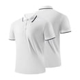 thumbnail image 1 of Men's Short Sleeve Shirt - Business Fashion with Standing Collar and Colour Block Design, 1 of 4