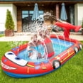 thumbnail image 3 of Muyoka Piscina inflable para niños, piscina con aspersor de agua, fuente inflable, piscina para niños de 3 a 7 años, 71 x 63 pulgadas, piscinas al aire libre, juguetes de agua con aspersor para patio Muyoka Hogar, 3 of 6