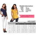 thumbnail image 3 of Uhndy Womens Short Sleeves T-shirt Summer Ruched Front Deep V Neck Blouse Casual Knit Top, 3 of 6