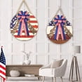thumbnail image 6 of Patriotic Wreath Bow for 4th of July Decor Patriotic Ribbon Bow Porch Patriotic Decoration Bow Front Door Patriotic Bow 4th of July Tree Topper Bow Memorial Day Decorative Bow, 6 of 9