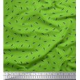 thumbnail image 1 of Soimoi Green Cotton Poplin Fabric Print Feather Print Fabric by Yard 56 Inch Wide, 1 of 3