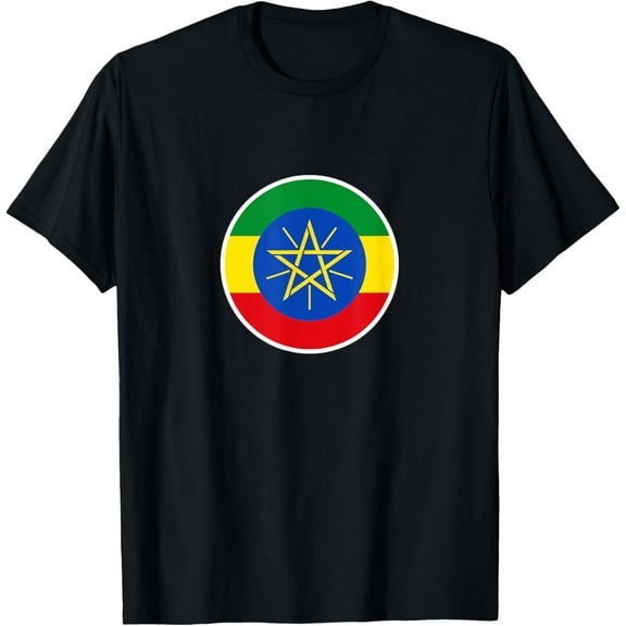 men and women can wear，Ethiopia Ethiopian Flag T-Shirt