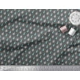 thumbnail image 3 of Soimoi Gray polyester Crepe Fabric Brush Stroke & Pine Fruits Print Fabric by the Yard 42 Inch Wide, 3 of 3
