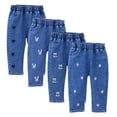 thumbnail image 2 of Nmmacb 1-6T Baby Girls Spring Jeans Denim Pants Cartoon Printing Leggings Little Girls Tights 1-6T, 2 of 10