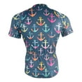 thumbnail image 4 of joogoo Colorful Anchors Pattern Men's Cycling Jerseys Mountain Bike Short Sleeve Tops M, 4 of 7