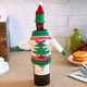 thumbnail image 5 of Juego de cubiertas de suéter de punto para botella de vino de Navidad Adornos de Navidad Juego de champán de comida occidental de Navidad 4pacs JAMW Sencillez, 5 of 5