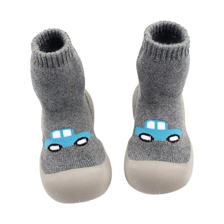 

Toddler Indoor Cartoon Soft First Walkers Casual Baby Elastic Socks Shoes Teal Baby Booties