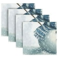 thumbnail image 5 of Qxltty Snowman Wearing A Blue and White Scarf Napkins 20×20in Perfect for Parties Dinners Weddings Cocktail Housewarming Cloth Napkins Set of 6, 5 of 8
