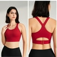 thumbnail image 6 of Wancir High Neck Sports Bra for Women Longline Medium Impact Workout Crop Tank Tops Wirefree Padded Yoga Bra Gym, 6 of 6