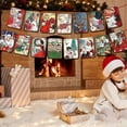thumbnail image 2 of Decoraciones navideñas Estilo vintage Banner navideño Tradicional Vintage CALIENTE, Muñeco de nieve de fondo rojo, 2 of 2