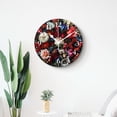 thumbnail image 4 of 14 Inch Wall Clock Battery Operated Silent Clock Decorative for Office, Kitchen, Outdoor, Living Room，Spring Wild Flowers Red Poppy and Flowers Elegant, 4 of 4