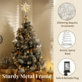 thumbnail image 4 of Lewondr Christmas Star Tree Topper, 11 Inch 3D Geometric Moravian Lighted Star Tree topper with Timer Function, Plugged Remote Control Treetop for Home Christmas Decoration,Glitter Silver, 4 of 9