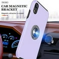 thumbnail image 6 of Kick Stand Case for iPhone Xr Heavy Duty with Magnetic Ring Case {Shock Proof-Built in Kickstand - Dual Layer Rubber- iPhone Xr} Color Purple - By Entronix, 6 of 6