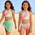 thumbnail image 2 of LRen Girls Swimsuits Size 10-12 3pcs Ruffle Beach Swimwear for Girls Cute Summer Rash Guard Bathing Suit Girl Beach Swimwear Summer Beach Outfit, 2 of 8