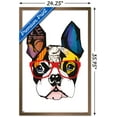 thumbnail image 3 of Art Deco - Boston Terrier with Glasses Wall Poster, 22.375" x 34", Framed, 3 of 3