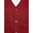thumbnail image 5 of Haitryli Kids Boys Girls Volunteer Activity Vest Button Side Pockets Waistcoat Waiter Bartender Uniform Red 11-14, 5 of 7