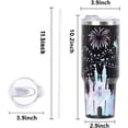 thumbnail image 5 of 40 Oz Stainless Steel Tumbler with Handle Double Wall Vacuum Insulated Travel Mug Leak-Proof Coffee Cup on Screw Lid and Straw, Black-4, 5 of 6