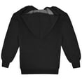 thumbnail image 5 of Kids Soft Warm Sherpa Lined Full Zip Up Fleece Hoodie Sweatshirt Coat Jacket, Black, L, 5 of 6