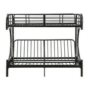 Acme Furniture Eclipse Twin over Full Futon Bunk Bed, Black