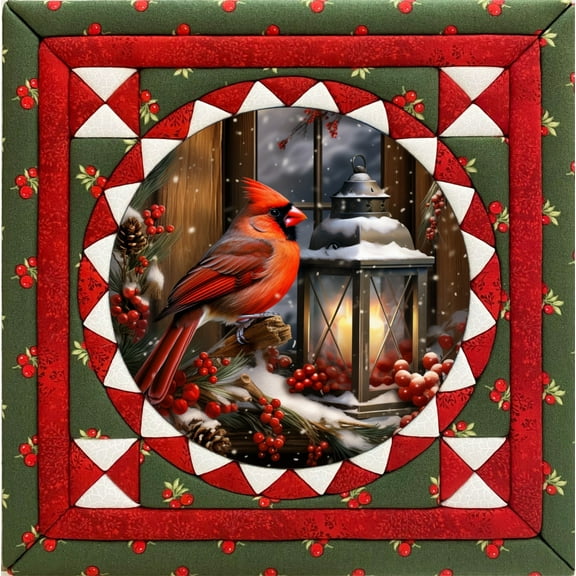 Quilt-Magic No Sew Wall Hanging Kit-Cardinal