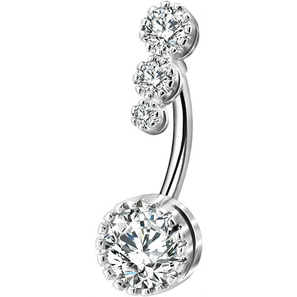 316L Surgical Steel Belly Button Rings Clear Navel Rings Belly Rings Belly Piercing