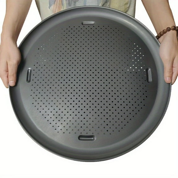 2pcs Nonstick 16” Pizza Pan – Pizza Tray for Oven, Perforated Round Pizza Pan, Carbon Steel Baking Pan, Homemade, Frozen & Leftover Slices