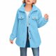 thumbnail image 2 of Cowsor Womens Fuzzy Fleece Jacket Button Down Sherpa Coats Casual Winter Warm Outwear with Pockets, 2 of 7