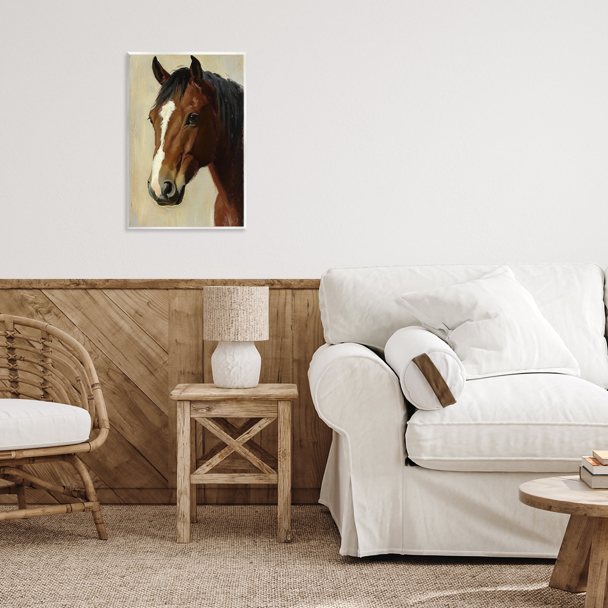 Stupell Industries Beautiful Brown Horse Portrait Wall Plaque Art, design by Petal Prints Design