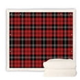 thumbnail image 2 of Odeerbi Wearable Blanket Baby Thick Double Sided Blankets Christmas Blanket Warm Cardigan Cape Fleece With Sleeves Soft Plush Throw Wrap Cover Red, 2 of 4
