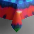 thumbnail image 5 of Colorful Tie Dye Circle Pattern Square Tablecloth,Waterproof Square Table Cover,Wipeable Spillproof Washable Table Cover for Home Kitchen Party Decor 52"x52"(132x132cm), 5 of 6