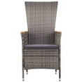 thumbnail image 2 of vidaXL 3 Piece Garden Dining Set Grey, 2 of 5