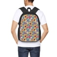 thumbnail image 4 of Easygdp colorful Skull sunflower Mochila de Gran Capacidad Minimalista Ideal para Escuela, Viajes y Uso Diario, 4 of 6
