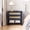 Navy Blue, variant on Resenkose Slim Rattan Side Table with Dual Drawers and Open Shelf, Bohemian Accent Cabinet for Bedroom and Lounge, Navy Blue