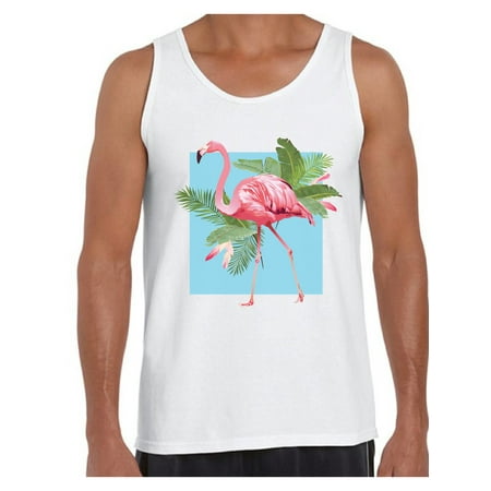 Awkward Styles Punk Flamingo Tank Top for Men Floral Flamingo Tank Summer Fitness Shirt for Men Floral Muscle Tank Flamingo Gifts for Him Beach Party Outfit Beach Tank Top for Men Pink Flamingo (Best Fairness Cream For Mens In Pakistan)