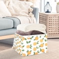 thumbnail image 3 of Yayeee Collapsible Cube Storage Bin with Lid Fabric Closet Decorative Basket with Handles, Orange, 3 of 7