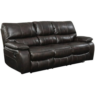 Maklaine Tufted Leather Sofa In Ivory, Abbyson Kassidy Grey Leather Sofa