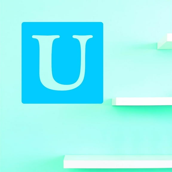 Custom Decals Alphabet Letter U Wall Art Size: 16 X 16 Inches Color: Multi