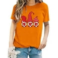 thumbnail image 5 of Baqcunre Valentine's Day Shirts for Women Gnome Print Round Neck Short Sleeve T Shirt Top (Orange S-3XL), Womens Tops Graphic Tees for Women Shirts for Women, Womens Tops, 5 of 5
