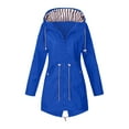thumbnail image 2 of xiaxaixu Veste Extérieure pour Femmes, Veste à Manches Longues à Capuche Rayée Zippée Veste d'Automne, 2 of 9