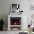 thumbnail image 3 of Southern Enterprises 44" Silver and White Contemporary Rectangular Fireplace, 3 of 5