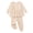 Apricot, variant on 12 Months Baby Girls Clothes 18 Months Girls Fall Winter Outfits Set Solid Color Infant Girl Long Sleeve Sweatshirt Top Pants Set Pink
