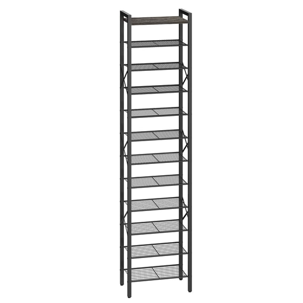 Organizador de Zapatos YATINEY de 12 Niveles para 12-24 Pares con Estante de Madera