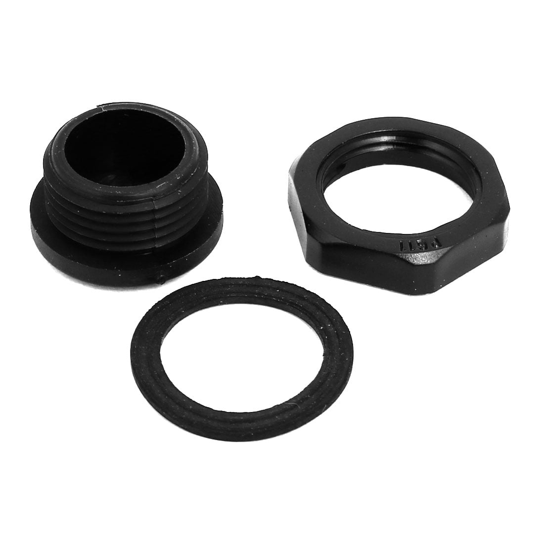 PG11 Nylon Male Threaded Cable Gland Screw End Cap Cover Black 20pcs