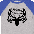 thumbnail image 4 of Inktastic Merry Christmas Reindeer Antlers with Ornaments Boys or Girls Toddler T-Shirt, 4 of 5