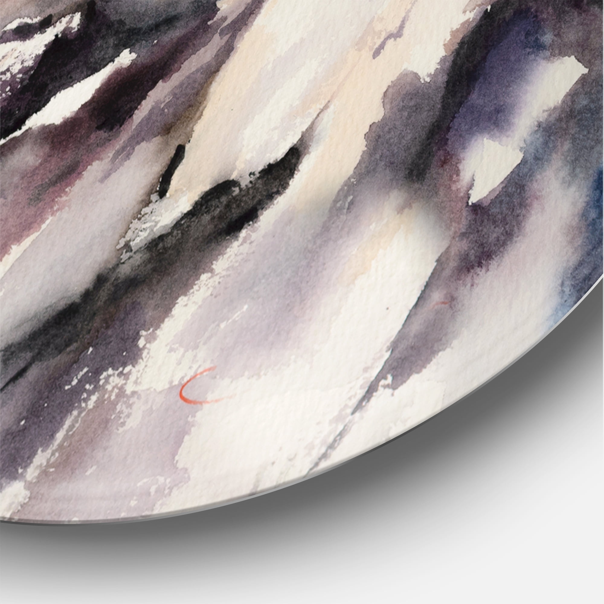 Designart 'Majestic Sunset Glow on The Mountains Landscape' Traditional Circle Metal Wall Art 36x36 - Disc of 36