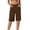 F239 Brown, variant on Likimi Womens Shorts Comfortable Casual Straight High Elastic Solid Color Summer Shorts With Pocket Red Size 2Xl