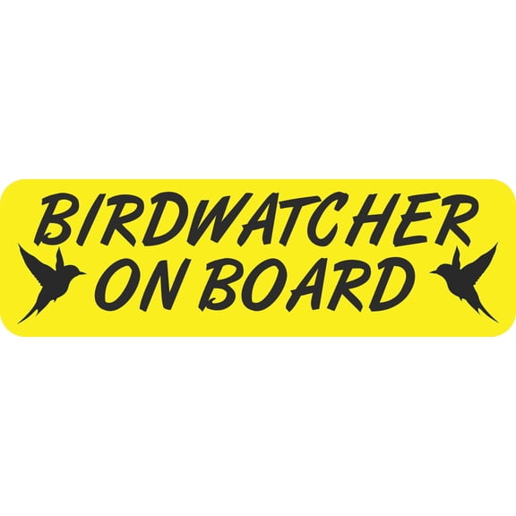 10in x 3in Birdwatcher on Board Magnet